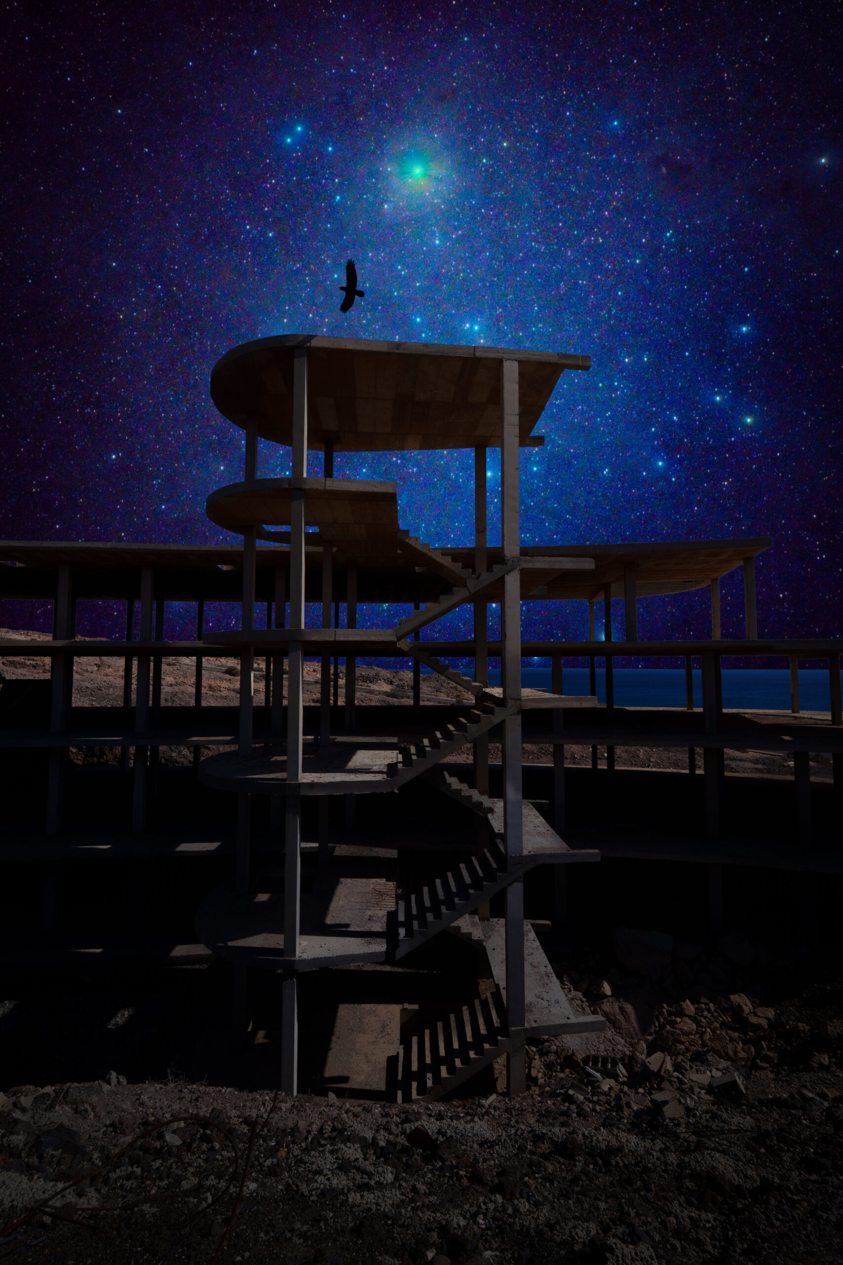 Abandoned night fuerteventura